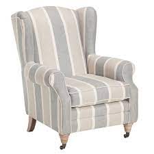 Calluna Striped Fabric Accent Chair Chairs Living Room Living Room Chairs Fabric Accent Chair Reupholster Chair Dining