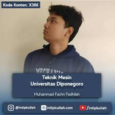 Media komunitas anak teknik di indonesia, kami berusaha untuk selalu memberikan inspirasi pada negeri kita tercinta ini. Pengalaman Kuliah Di Jurusan Teknik Mesin Undip Fachri