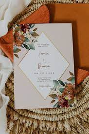 Clove Rust Fall Wedding Invitation Bundle Wedding Program Etsy Fall Wedding Invitations Wedding Themes Fall Orange Wedding Invitations
