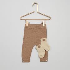 Très bon état, matière : Legging Chaussettes Eco Concus Bebe Fille Marron Kiabi 8 00