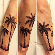 My New Tattoo Palm Trees Dot Work Wrapped Around My Forearm Tattoos For Guys Palm Tree Tattoo Tattoos