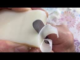Cutting Soap Cien Cream Soap With Natural Olive Oil Asmr No Talking Asmr Mylo Youtube