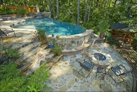 This Is The One Just Smaller Hillside Pool Landscape St Louis Www Landscapestlouis Com Services Sloped Backyard Small Pool Design Small Backyard Design