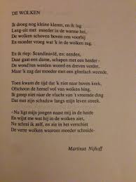 De Wolken Martinus Nijhoff Gedichten Poezie Teksten
