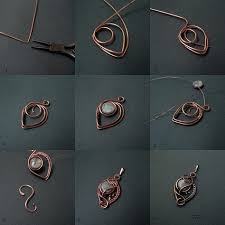 Anhänger aus draht und nagellack basteln. Picture Wire Jewelry Tutorial Pendant With Beads Or Could Be Used For Earrings Drahtschmuck Perlen Und Draht Metallschmuck
