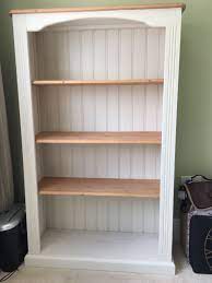 Then add another layer and allow that to dry as well. An Old Pine Bookcase Updated With Egyptian Cotton And Plaster Of Paris Instead Of Using Annie Sloan Chalk Paint Amazin Pine Bookcase Upcycle Bookcase Bookcase