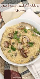 Creamy Mushroom Risotto With Arborio Rice White Wine Mascarpone And Sharp Shredded Cheese Is The P In 2020 Mushroom Risotto Recipes Mushroom Risotto Risotto Recipes