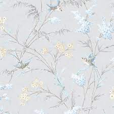 Find best grey wallpaper and ideas by device, resolution, and quality (hd, 4k) from a curated website list. Holden Hailey Blue Grey Floral Birds Glitter Effect Wallpaper Diy At B Q