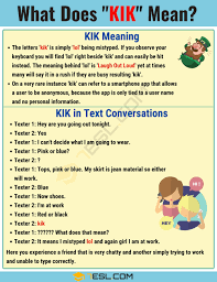 KIK Meaning: What Does KIK Mean and Stand for? • 7ESL