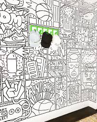 Black And White Graffiti Wall Art Love Art Graphic Designer Timothygoodman S Apartment Has Plenty Including A Hand Painted Black And W Black And White Graffiti Mural Wall Art Timothy Goodman