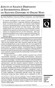 Verwalten sie schnell und effektiv ihr arztprofil auf aerzte.de über unseren kundenbereich. Pdf Effects Of Salience Dimensions Of Informational Utility On Selective Exposure To Online News
