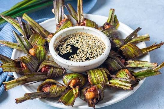 Chicken Wrapped in Pandan Leaves
