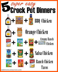 5 Super Easy Crock Pot Dinners Easy Crockpot Dinners Crockpot Dishes Cooker Recipes