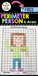 This Is A Freebie To Help Your Students Create A Perimeter Person There Are Two Versions One That Has Just Perimeter In 2020 Math School Math Lessons Education Math