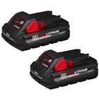 M18 18V Lithium-Ion Compact (CP) HIGH OUTPUT 3.0 Ah REDLITHIUM Battery (2 Pack) 48-11-1837 Milwaukee Tool