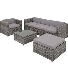 tectake 800756 ensemble salon de jardin resine tressee poly rotin ensemble banc et table diverse ensemble salon de jardin mobilier de salon mobilier terrasse