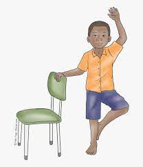 Once you begin to think of chair yoga poses in terms of directional movement of the spine, it becomes much easier to both structure your yoga practices and make pose selections. Tree Pose For Kids Using A Chair Chair Yoga Poses Png Transparent Png Kindpng