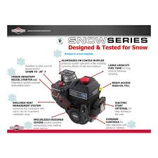 This was exactly my problem, briggs and stratton 19.5hp. Briggs Stratton 18 In 127 Cc Single Stage Gas Snow Blower 1697099 The Home Depot