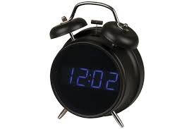 A classic wooden alarm clock: Led Alarm Clock With Fm Radio 20 Radio Station Usb Power Memory Presets Kogan Com