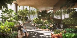 Big and carlo ratti design singapore tower with trees bursting through facade. Big Und Cra Natur Und Architektur Im Wolkenkratzer Singapore Tower Floornature