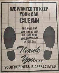 Thank you paper floor mats. Nomax Disposable Paper Floor Mats 80 Gsm Paper 50 Sheets Amazon In Office Products