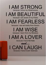 I Am Strong Inspirational Wall Art Quote Sticker Vinyl Lounge Bedroom Love Inspirational Wall Quotes Inspirational Quotes Wall Art Wall Quotes