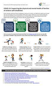 If you want to know why it is a good idea for your toddler to be physically active, check out the benefits right here. Covid 19 Supporting The Physical And Mental Health Of Families Of Children With Disabilities Cdpp