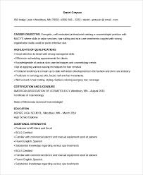 sample cosmetology resume templates in