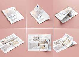 Download Free A4 Spiral Wire Bound Book Mockup Psd Set 6 Renders Bound Book Wire Binding Mockup Psd