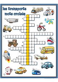 On peut les proposer en classe entière ou en atelier. Les Transports Mots Croises Francais Fle Fiches Pedagogiques