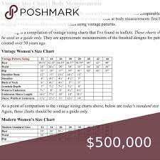 Vintage To Modern Sizing Chart Sizing Chart Vintage Chart