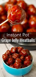 Instant Pot Grape Jelly Meatballs Are The Perfect Party Food These Tasty Meatballs Are Coated In We Tasty Meatballs Instant Pot Dinner Recipes Sweet Meatballs