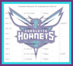 Founded twice as an expansion team, first in 1988 and then in 2002, the charlotte hornets will be the first team to feature. Printable Charlotte Hornets Schedule And Tv Schedule For 2020 21 Season Interbasket