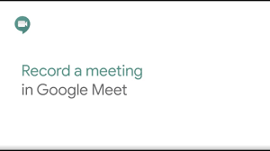 The google meet video recording files are saved as.sbv files. Record A Meeting In Google Meet Youtube
