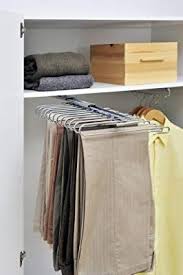 Wenko 5971100 Pull Out Wardrobe Element Trouser Hanger For 12 Pairs Of Trousers Detachable Pull Out Rail Chrome Plated Linen Cabinet Wardrobe Wall Cabinet