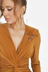 Abito lungo marrone da donna Ensa Bogas