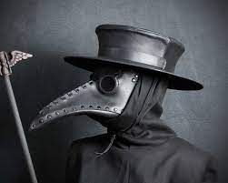 Plague Doctor Hat In Black Leather Etsy Plague Doctor Costume Black Plague Mask Plague Mask