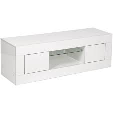 Meuble tv rectangulaire umbria imitation chêne. Meuble Tv Led Blanc Laque