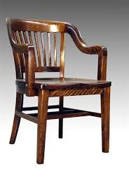 15714 Oak Curved Back Barrister Arm Chair Antique Chairs Antique Oak Furniture Chair