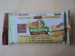 Vezi mai jos distribuția macronutrienților pentru acest aliment Vel Pitar Grau Intreg Crackers 30 G