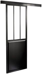 Porte Aluminium Noir Systeme En Applique H 204 X L 83 Cm Brico Depot Porte Aluminium Porte Aluminium Vitree Disposition De Salle De Bains