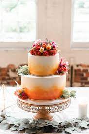 Sunset Dreams Wedding Inspiration Cake Decoration Floral Warm Colors Orange Beautiful Orange Wedding Cake Dream Wedding Cake Tiered Wedding Cake