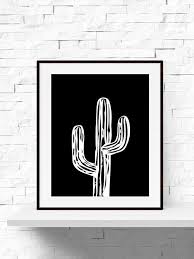 Black And White Cactus Printable Cactus Print Cactus Plant Garden Art Print Cactus Printable Instant Download Home Decor Printable Cactus Art Black And White Wall Art Cactus Art Black And White Wall Art White Wall Art