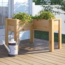 Sol 72 Outdoor Latrell Elevated 1 5 Ft X 3 5 Ft Solid Wood Cedar Raised Garden Wayfair Cedar Raised Garden Beds Cedar Raised Garden Cedar Vertical Garden