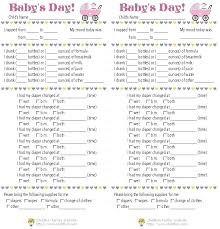 Printable Baby Schedule Template Andbeyondshop Co