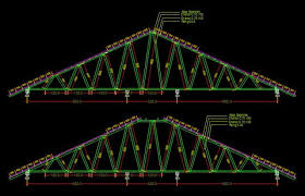 Gambar Kerja Rangka Atap Baja Ringan File Dwg Atap Gambar Kota Desain