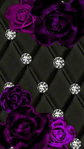 Black And Purple Flowers Wallpaper Black And Purple And Silver Bling Wallpaper Rose Wallpaper Diamond Wallpaper