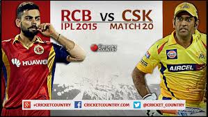 They have lost four wickets inside 8 overs, with both virat and ab de villiers are back to the pavilion. Live Cricket Score Royal Challengers Bangalore Vs Chennai Super Kings Ipl 2015 Match 20 At Bangalore Rcb 154 8 In 20 Overs Csk Win By 27 Runs Cricket Country