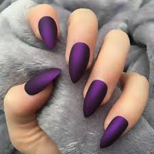 People also love these ideas. Violet Matte Stiletto Doobys Nails