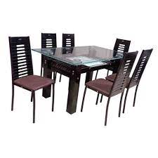The contrasting black upholstered chairs provide just the right look. Max Furn Black Glass Top Modern Dining Table Set For Home Rs 19500 Set Id 22070249297